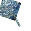 Foterra Jewelry Women's Handmade Droplets Vertical Silver Bar Pendant Necklace In Blue In Blue