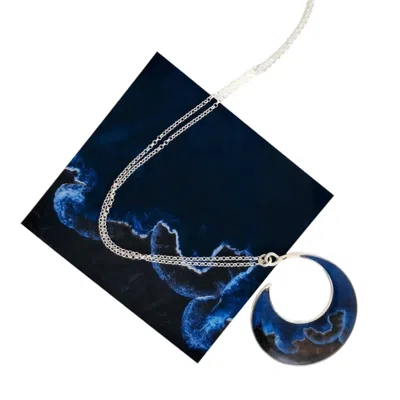 Foterra Jewelry Women's Handmade Hawaiian Sands Wave Necklace In Blue