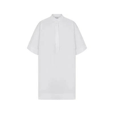 Fou Paris Women's White Amina Shirt Dress