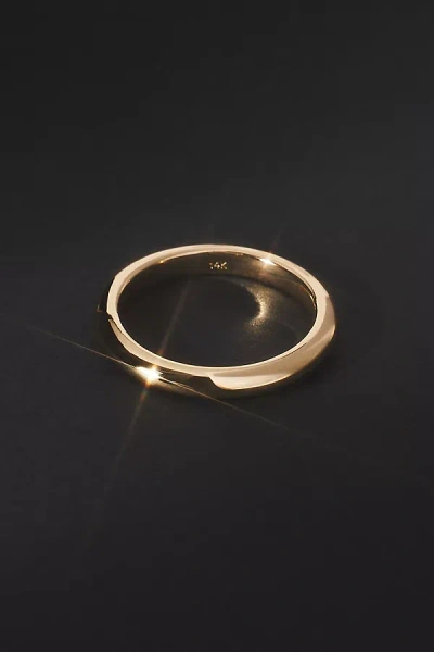 Found By Julie Small Major Metal Band Ring In Yellow
