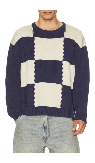 Found Checkered Fisherman Sweater In Multi