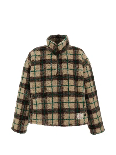 Found Check-print Fleece Sweatshirt In Multi