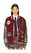 FOUND CRIMSON LETTERMAN JACKET
