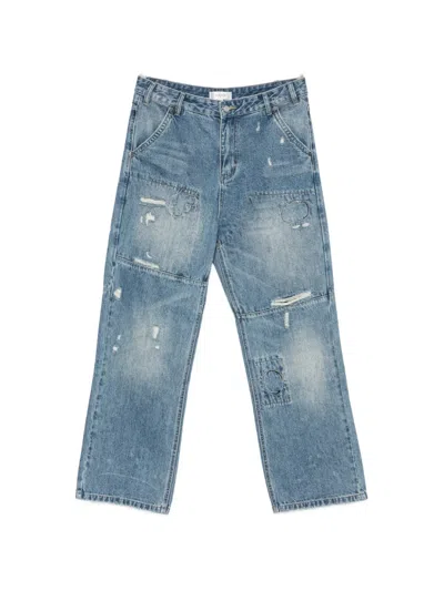 FOUND DISTRESSED PATCHWORK JEANS