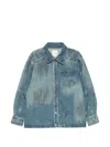 Found Distressed-effect Denim Jacket In Blue