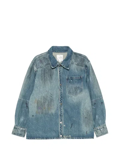 Found Distressed-effect Denim Jacket In Blue