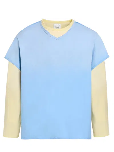 Found Double Layer Ls Tee In Azzurro
