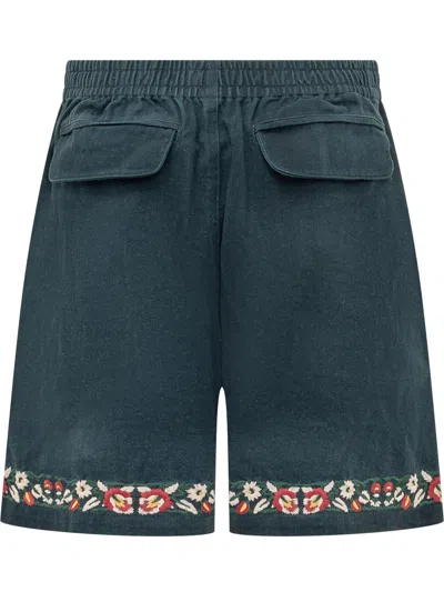 Found Embroidered Bermuda Shorts In Navy