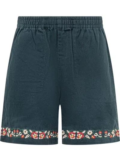 Found Embroidered Bermuda Shorts In Green