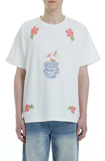 Found Flower Pot Cotton Graphic T-shirt In Natural