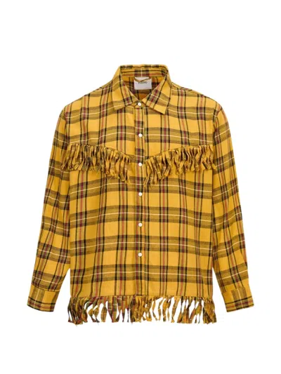 Found High Plains Fringed Shirt In Yellow