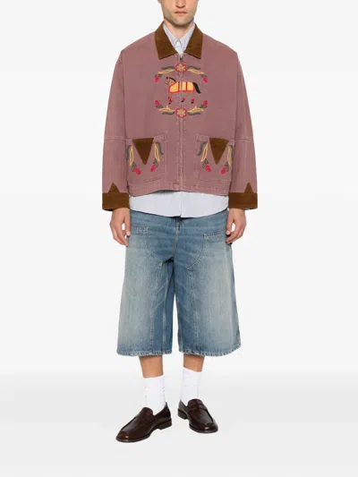 Found Horse Crest Embroidered Shirt Jacket In Multi