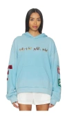 Found Horse Line Embroidered Hoodie In Blue