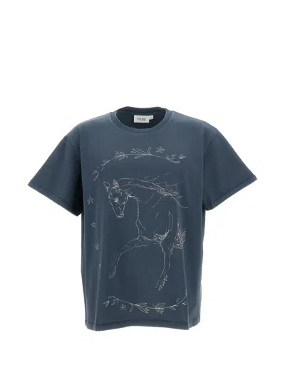 Found Horse-print T-shirt In White