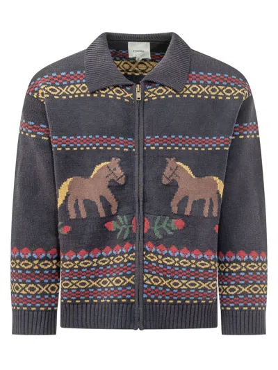 Found Isles Knit Sweater In Navy