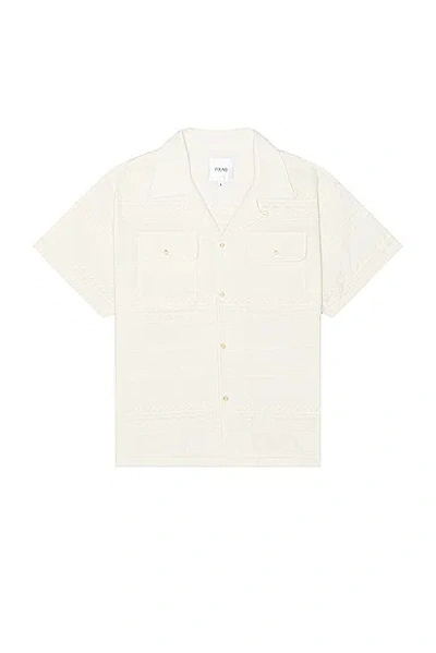 Found Lace Short Sleeve Camp Shirt In Off White