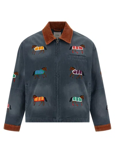 Found Lariat Embroidered Jacket In Blue