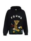 Found Giraffe Embroidered Sweatshirt In Black