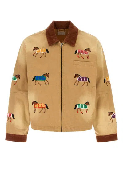 Found Men's Cotton Jacket In Beige O Tan