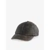 Found Mens  Distressed Leather Cap In Brown