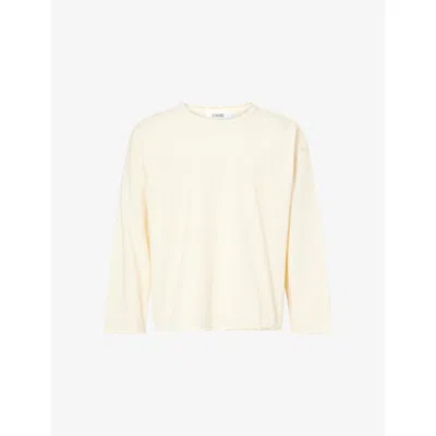 Found Mens Off-white Inside-out Reversed Long-sleeve Cotton-jersey T-shirt Xl In Neutral