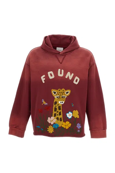 Found Mid-weight French Terry Hoodie In Burgundy
