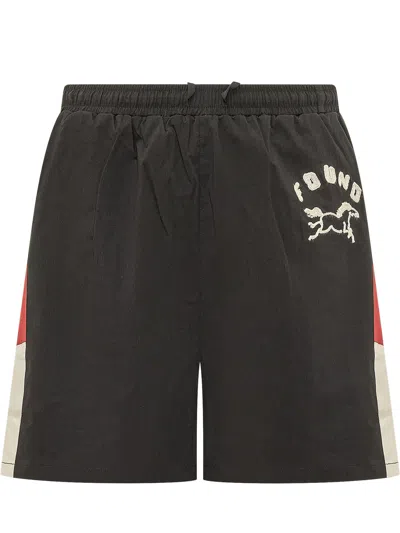 Found Mini Bermuda Shorts With Logo In Red/black/cream