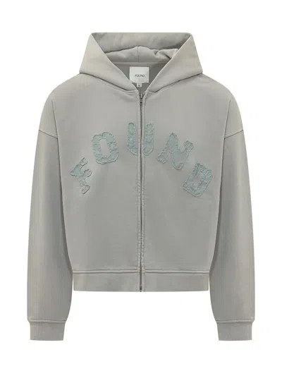 Found Mini Sweatshirt With Hood And Zip Featuring Logo In Gray