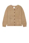 Found Mohair Cardigan In Light Brown