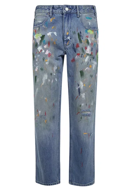 Found Multi-color Vintage Cotton Denim Jeans In Blue