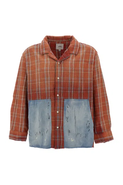 Found Multicolour Plaid Cotton Flannel Shirt In Brown