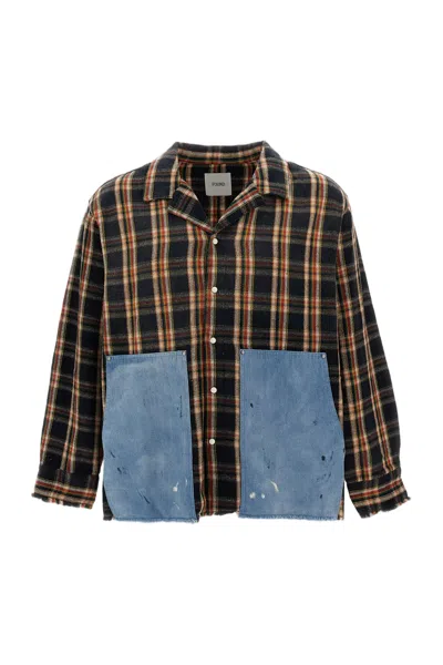 Found Multicolour Plaid Cotton Flannel Shirt In Brown