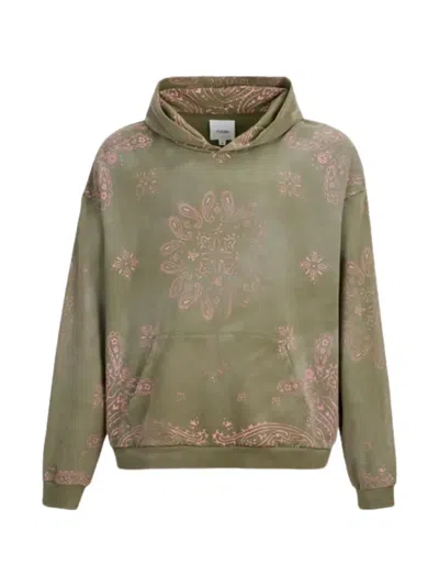 Found Paisley-print Hoodie In Green