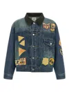 Found Patch Denim Jacket Patches Casual Jacket In Blue