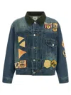 Found Patch Denim Jacket Patches Casual Jacket In Blue
