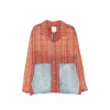 Found Plaid-pattern Panelled Shirt In Multi