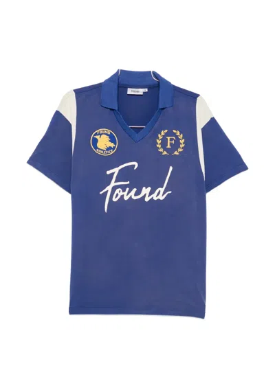 Found Premier League Logo-print Panelled T-shirt In Blue