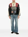 Found Racer Logo-patch Leather Jacket In Multi