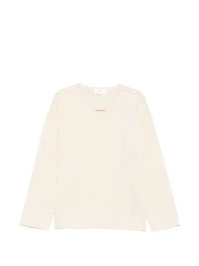 Found Raw-edge Long-sleeve T-shirt In Neutrals