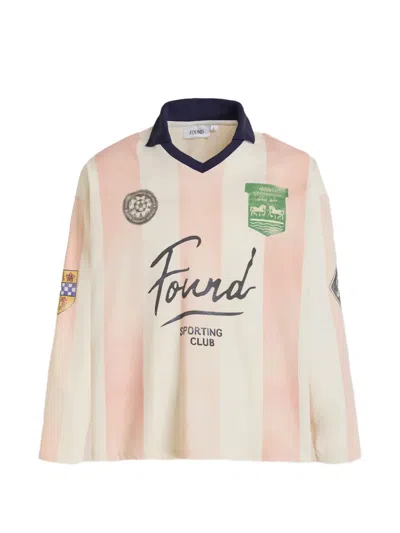 Found Striped Long-sleeve Sweater In Brown