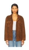 Found Suede Camp Shirt In Brown