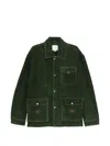 Found Mens Forest Green Gem Studded Suede Jacket In Green