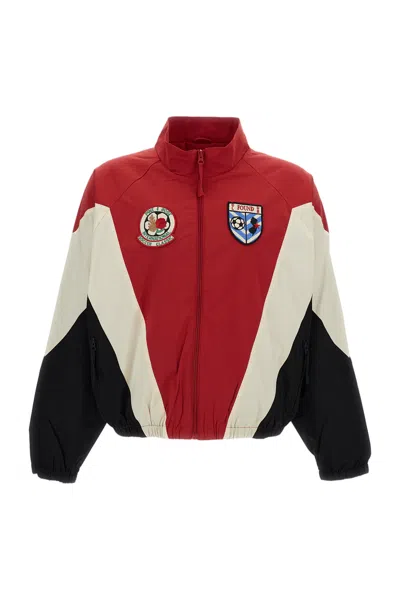 Found Tricolor Color-block Track Jacket In Red