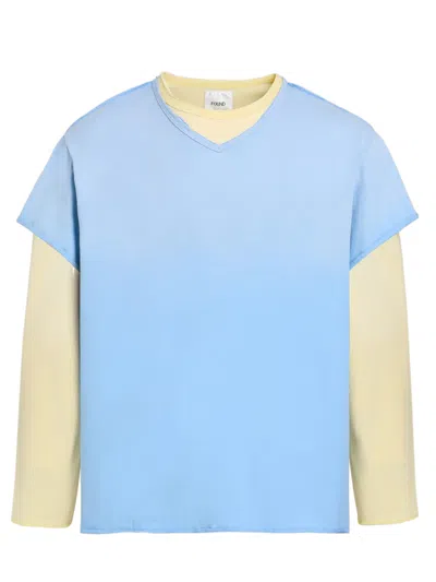 Found Unisex Lightweight Rethexed Fit T-shirt Size L In Azzurro