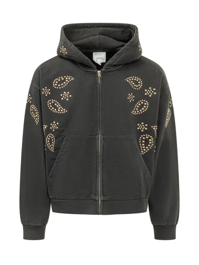 Found Vintage Zip-up Hoodie In Black