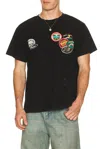 Found Whisper Patch Tee In Black
