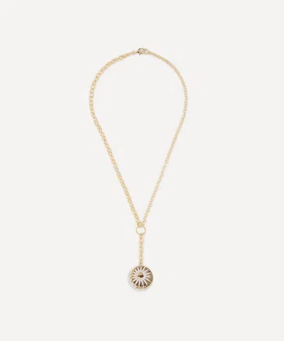 Foundrae 18ct Gold Balance Heavy Mixed Belcher Pendant Necklace
