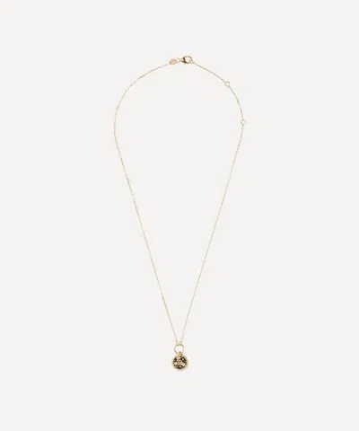 Foundrae 18ct Gold Blossoms Resilience Enamel Disk Pendant Necklace
