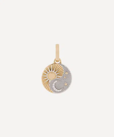 Foundrae 18ct Gold Foundational Keys Balance Baby Medallion Pendant