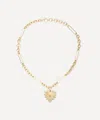 Foundrae 18ct Gold Heart Love Token Mixed Clip Chain Pendant Necklace